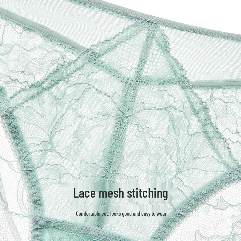 Maniform Sexy Lace Mid-Low Waist Briefs