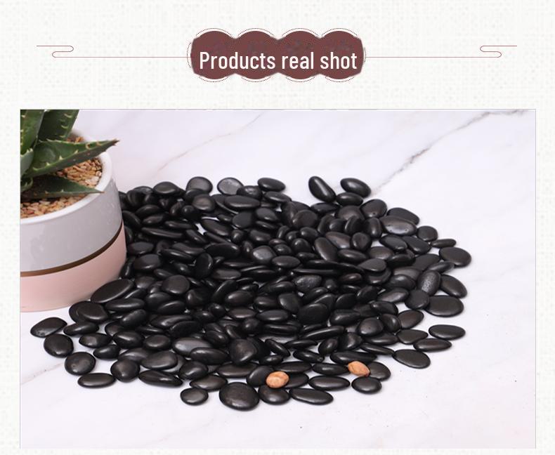 50 Catties Black Pebbles: Natural Rain Flower Stones for Courtyard and Garden Landscaping