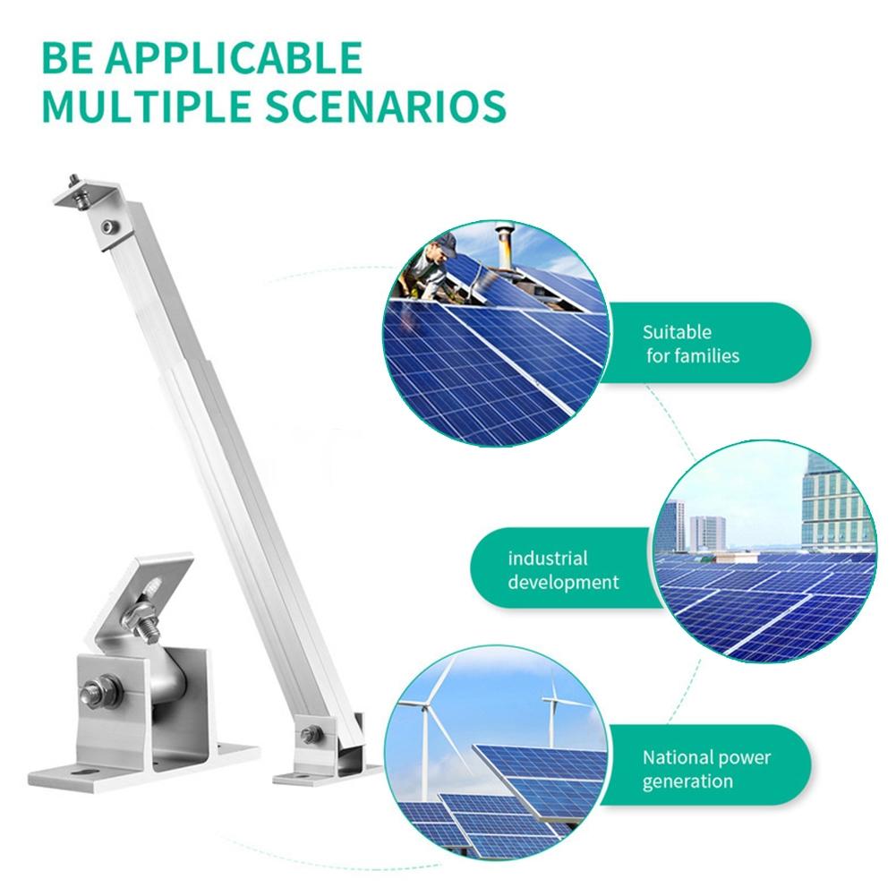 Short Brackets Aluminum Alloy End Clamp Kit Flat Roof Mounting Solar Holder