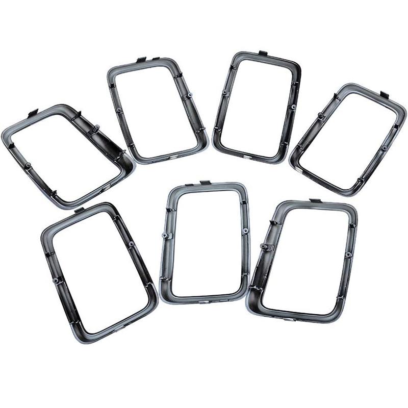 7Pcs Glossy Black Front Grille Inserts Cover Trim Kit Grill Ring For Jeep Grand Cherokee 2017 2018 2019 2020