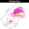 10Pcs Assorted Color Feather Tail Gift Interactive Cat Toy Kittens Mice Rattle Set Cat Mouse Toys