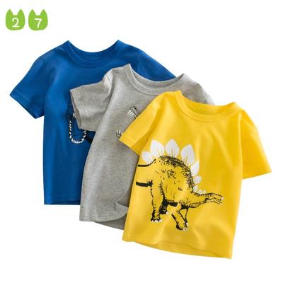 Children's Cotton Short-Sleeved Summer New T-shirt Boys' Tops Summer