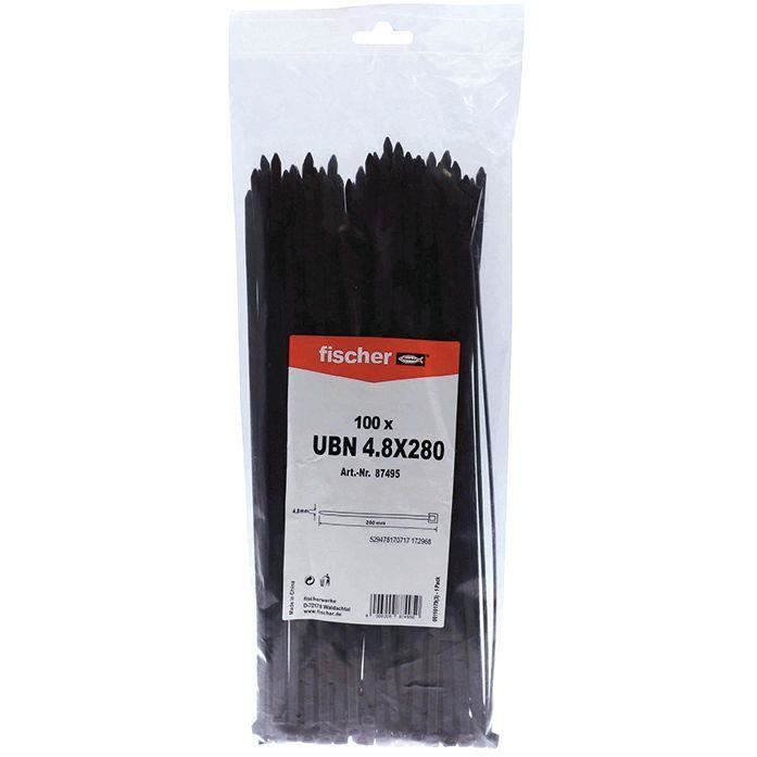 Serre-câble - Ubn - 4.8x280 mm - Noir - Polyamide 6.6 - 100 pièces