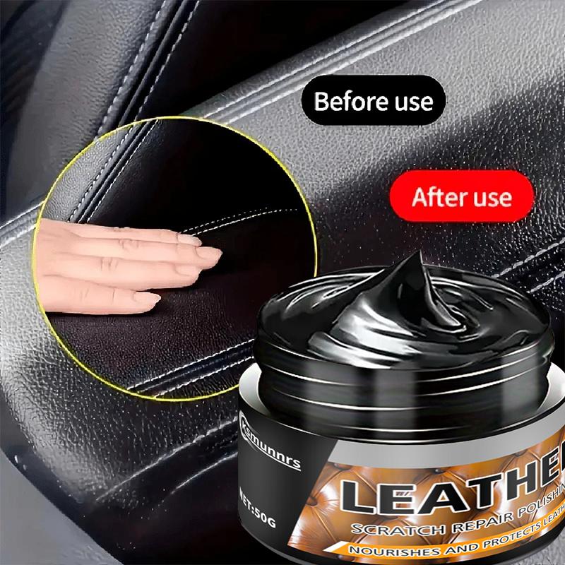 

NEW !! Universal Leather and Plastic Repair Polishing Wax - Automotive interior reconditioning cream for leather/plastic/rubber 50 ML