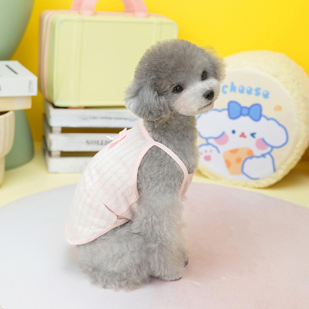 Spring and Summer 2023 Dog Clothes Pet Clothes Teddy Is Suitable for Summer Home Sling Pet Clothes.