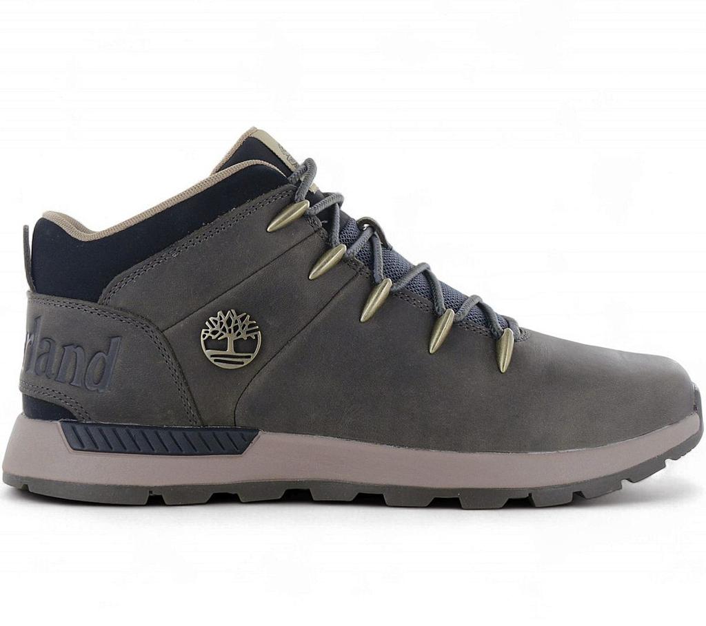 Timberland Ghete medii Sprint Trekker - Pantofi de iarnă pentru bărbați, cizme, piele, gri, TB0A6DQD-EL7 ORIGINAL