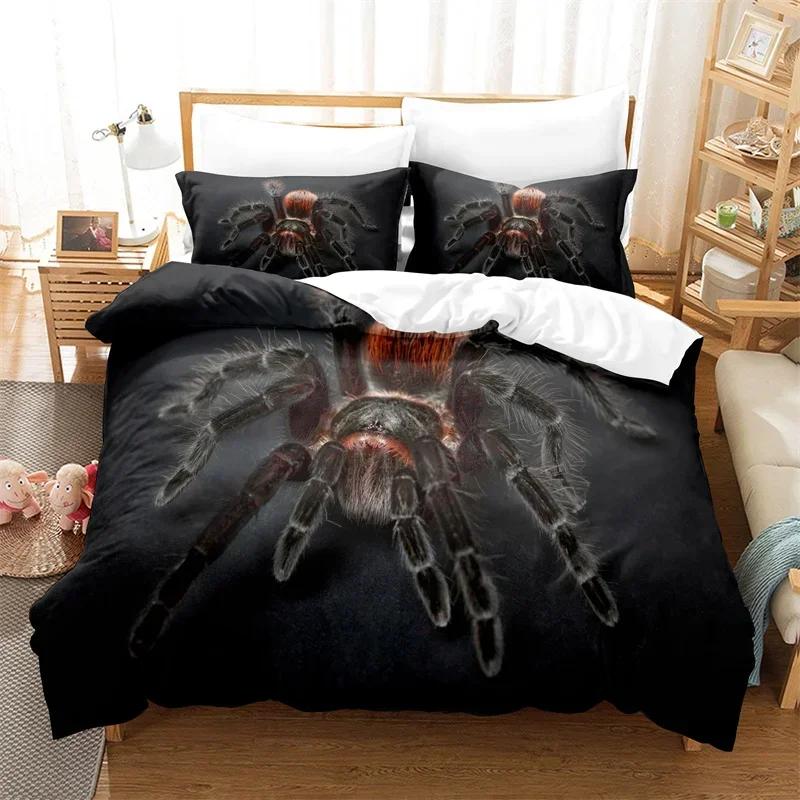 New 3D Print Spider And Animals Comfortable Duvet Quilt Cover Pillowcase Bedding Set Children Bedroom Decoration Home Textile