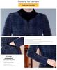 2025 Elegant Winter Plaid Dress for Plus-Size Mature Women: Slimming, Thickened Design
