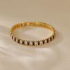 Luxury Inlaid Crystal Zircon 18k Gold Plated Copper Womens Bracelet Jewelry