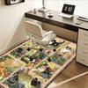 Charming Cat Garden Chair Mat Office Carpet for Home Decor, Suitable for Living Room, Bedroom, and Various Rooms