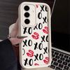 Kiss me Love Red Lips S24FE Phone Case For Samsung S25 S24 S23 Ultra 5G S22 S20 Plus S21 FE Cases Cover Galaxy S25Ultra Funda