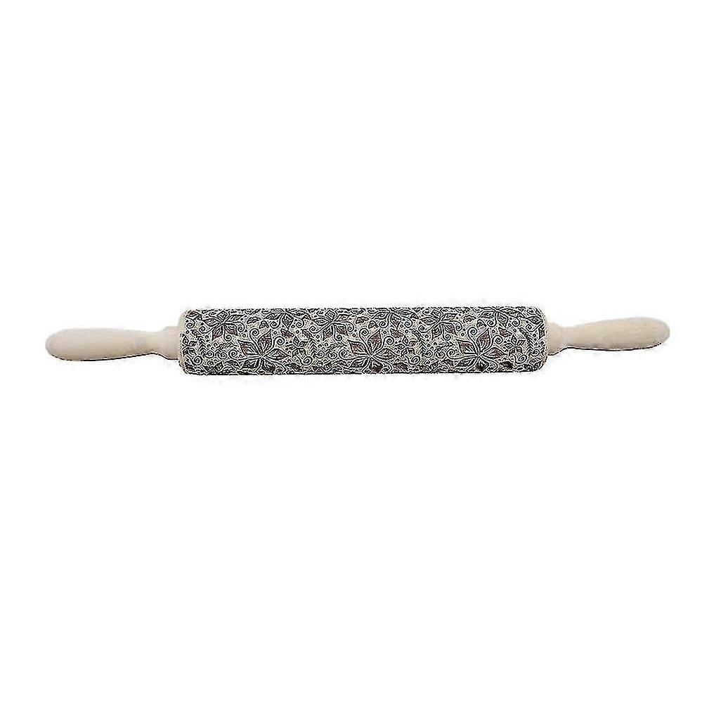 Embossed rolling pin - Carved rolling pin, suitable for baking, cute and lightweight.