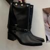 Niche Design Detachable Two-wear Temperament Fashionable and Thin Western Knight Boots Women's Pointed Pleated Stacking Boots