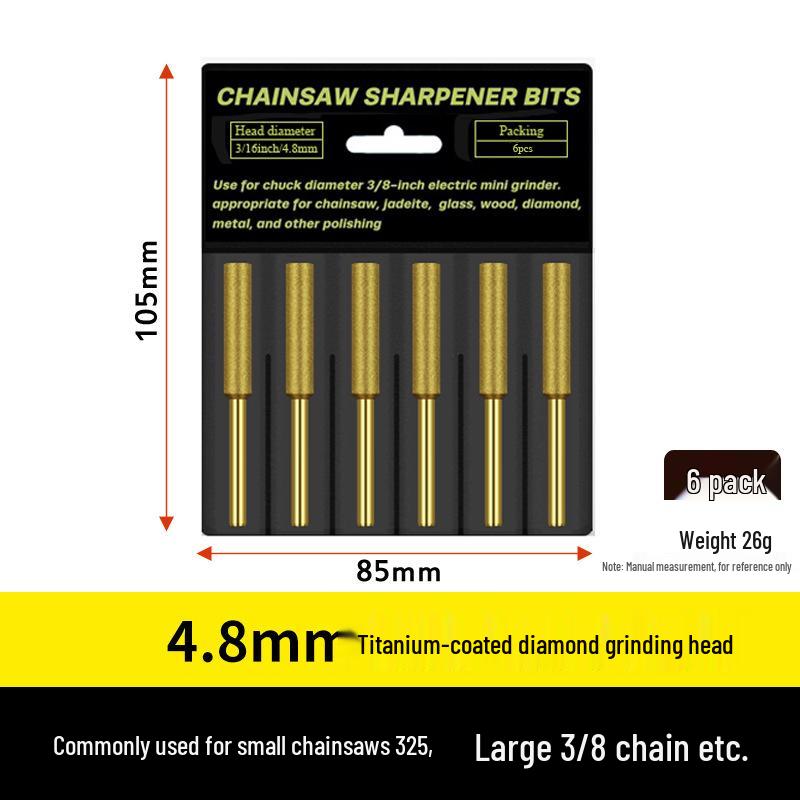 Electric Chainsaw Chain Sharpener Set with Abrasive Grinding Heads
