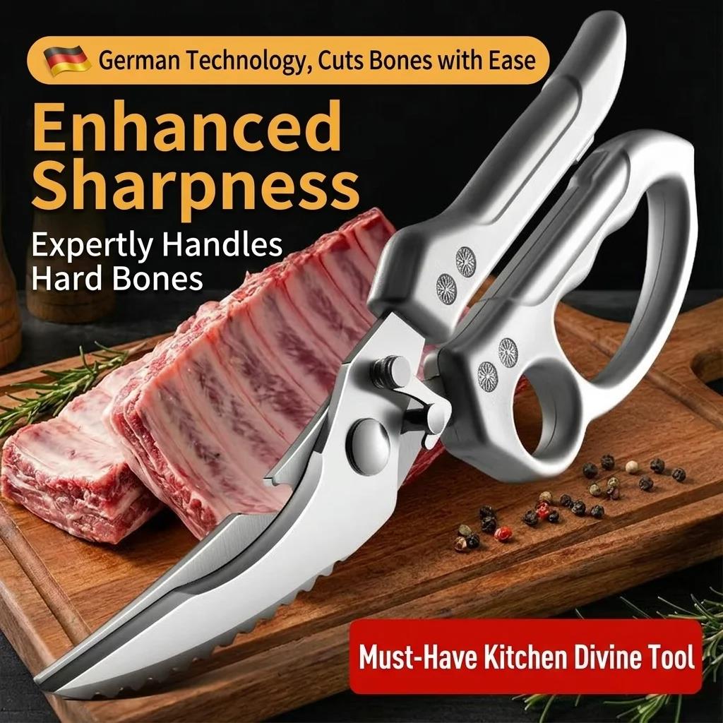 Heavy Duty Stainless Steel Kitchen Shears Multi-Purpose Household Food Scissors for Cutting Chicken Bones5