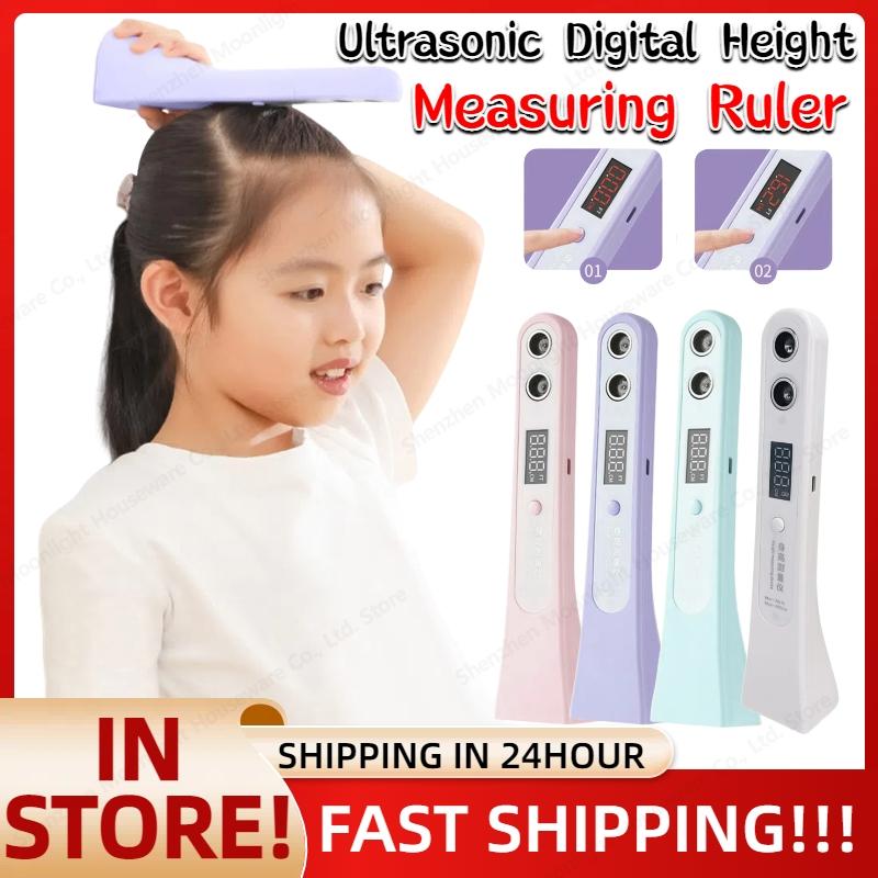 Ultrasonic Digital Height Measuring Ruler LED Display Portable Height Measurement Meter Electronic Height Ruler for Adults Kids