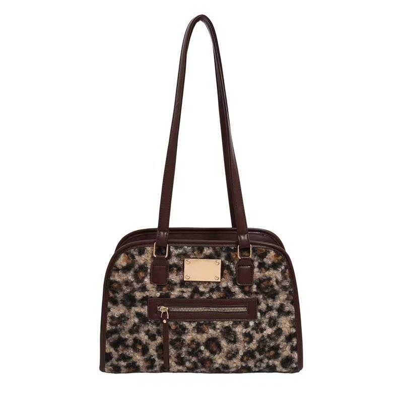 Vintage Leopard Print Backpack For Women With Pu Material And Spacious Design For Daily Use