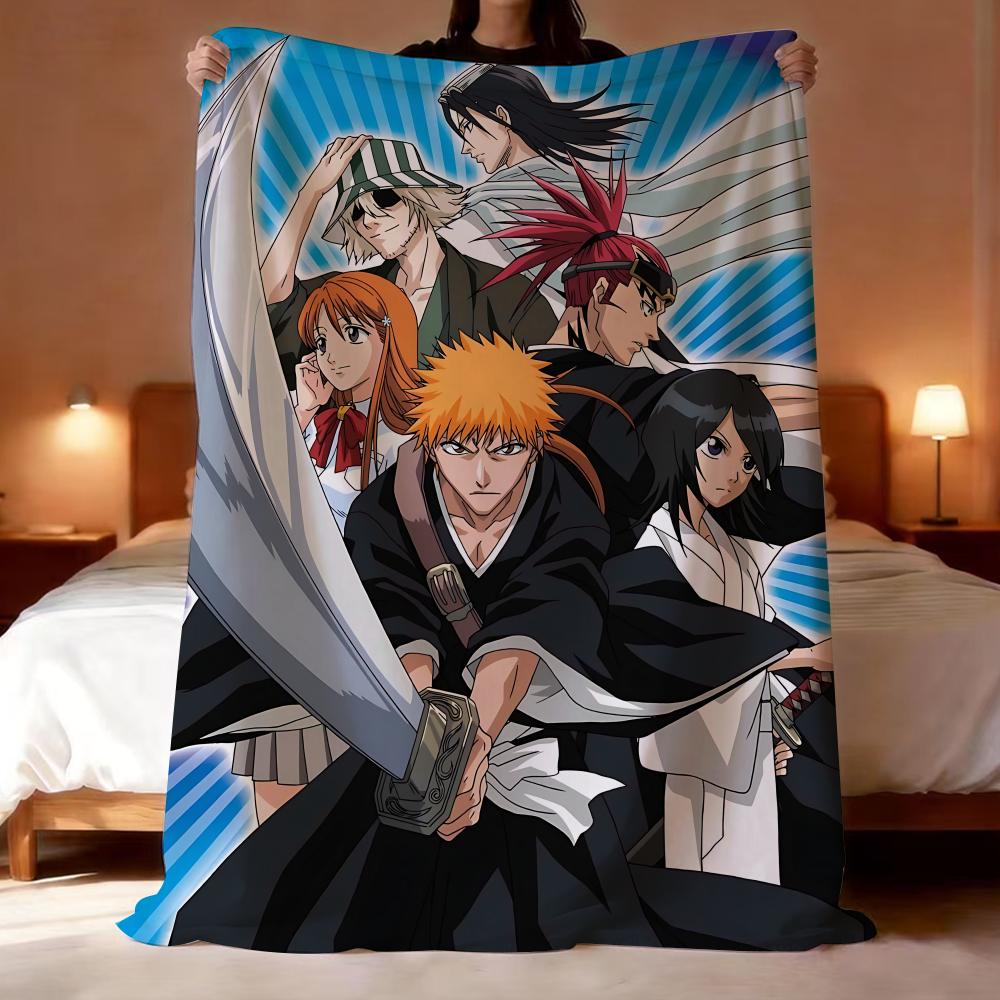BLEACH Classic Animation Throw Lightweight 240g Flannel Blanket Soft Skin-friendly for Summer Cooling