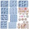 Earring Pendant Silicone Mold DIY Epoxy Resin Mold Geometry Round Triangle Necklace Key Chain Pendant Jewelry Making Accessories