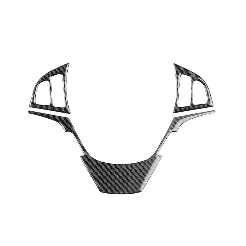 Car Accessories Carbon Fiber Steering Wheel Set Panel Interior Cover Trim Sticker For Hyundai Genesis/Rohens Coupe 2013—2016