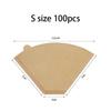 Cone Coffee Filter Paper, 100 Pcs Disposable Unbleached Natural Coffee Filters For Drip and Pour Over Coffee Maker