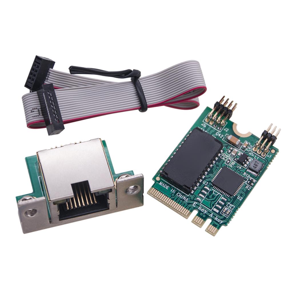 M2 RJ45 Lan Adapter RTL8125BG Chip M.2 Gigabit Ethernet Network Card 2.5G/1000/100Mbps Ethernet Adapter Mini PCIE