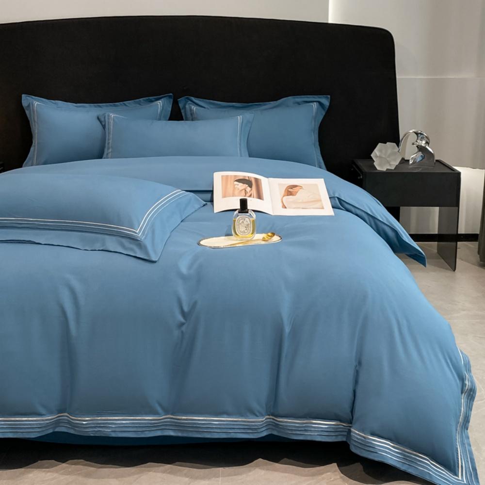 4pcs King/Queen Size Bedding Set Soft Washed Cotton Duvet Cover Skin Friendly Breathable Home Textile Luxury Bed with Pillowcase