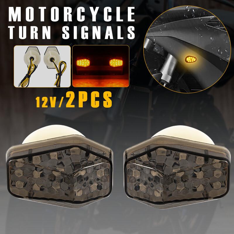2x Smoke LED Turn Signal lights For SUZUKI GSXR 600 750 1000 2001 2002 2003 2004