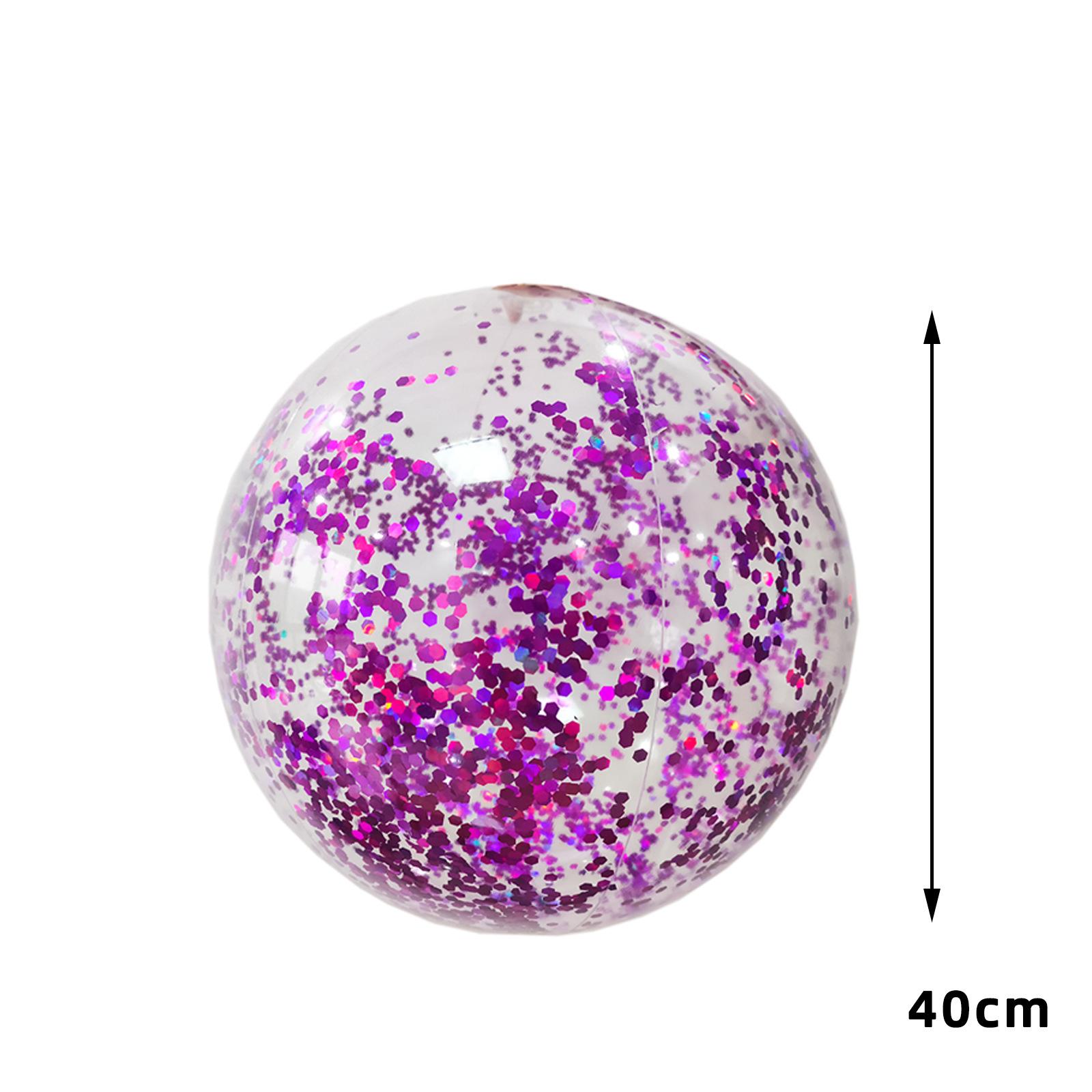 

Блестящий пляжный мяч, игрушка для плавания, мяч, разноцветные бумажные фрагменты, сверкающий надувной прозрачный пляжный мяч, бассейн, вода, пляж фиолетовый