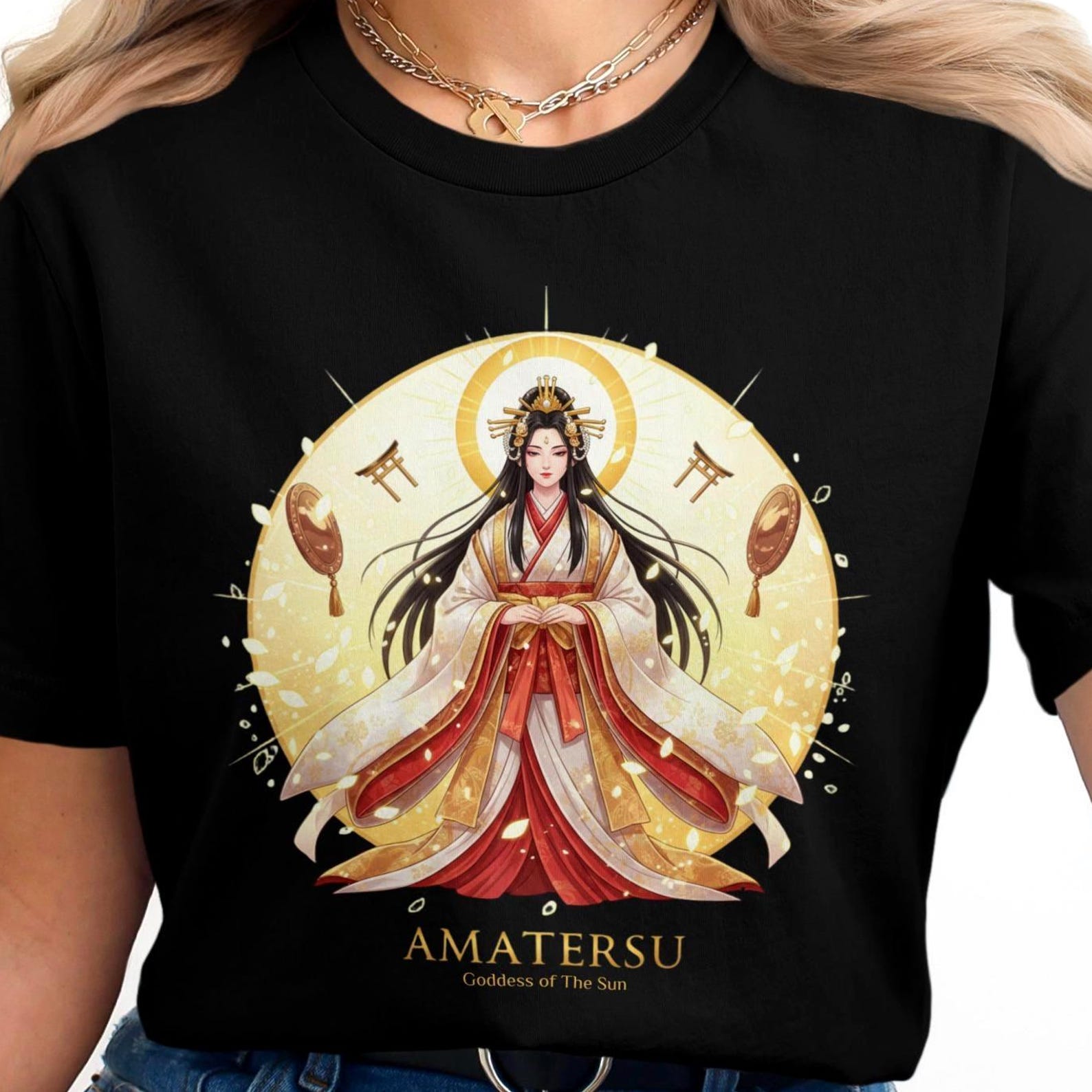 Amaterasu T-Shirt | Japanese Mythology | Goddess of the Sun T-Shirt 3XL