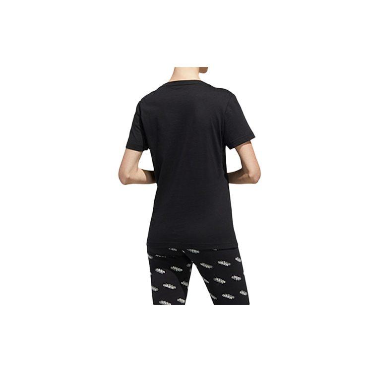 Adidas T Shirts Women's Black Crew Neck Moderate Straight Fit FM6154