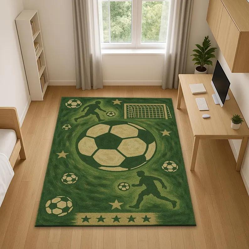 Covor Mat Covoraș Tematic Fotbal Baschet Decor Casă Model Sportiv Covor Moale Podea Cameră Copii Sufragerie Cameră de Joacă
