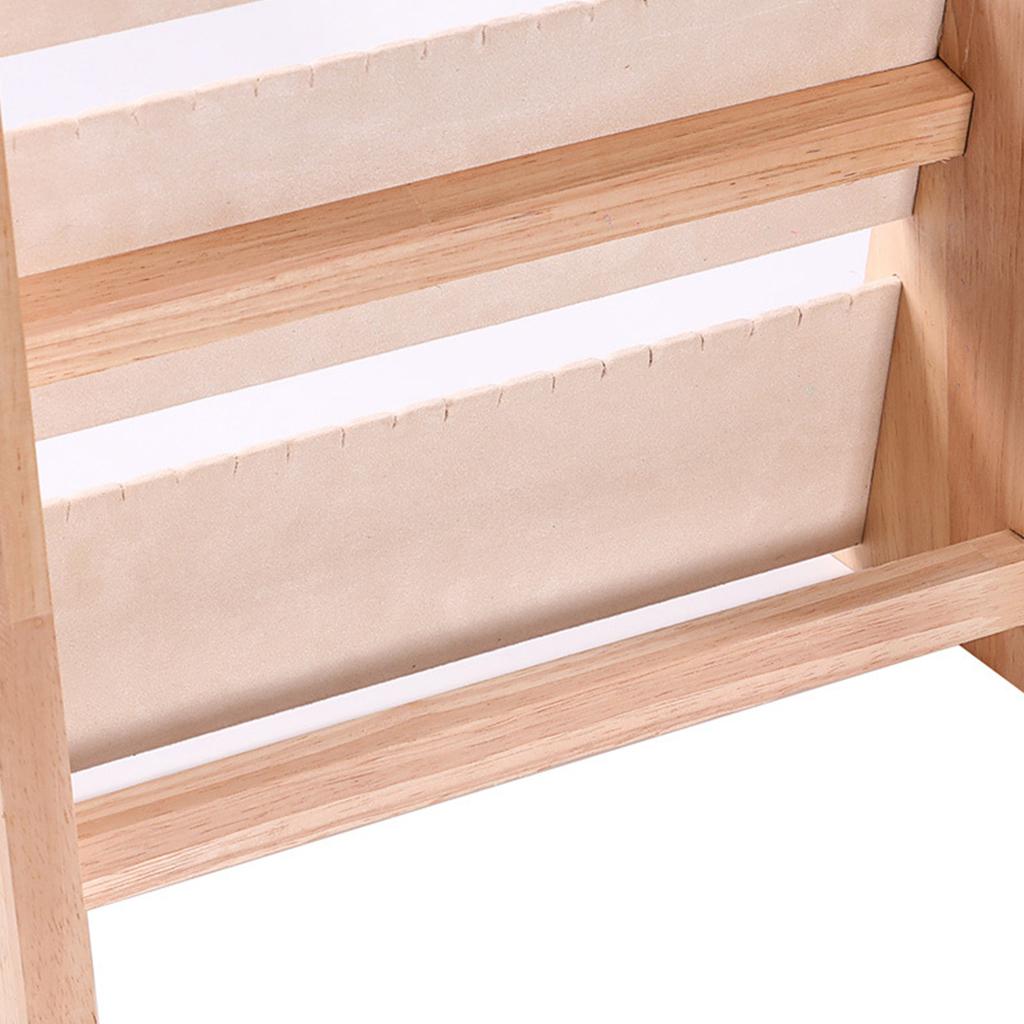 Wood Jewelry Display Stand Rack Functional Wood Jewelry Display Shelf Effective Pendant Accessory Storage Holder
