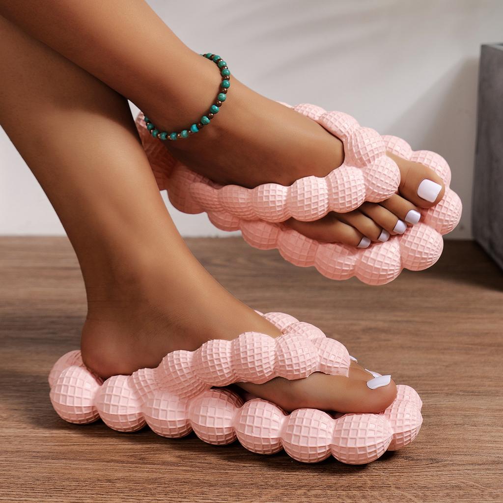 Fashion Innovative Women Slippers Trend Personality Non-slip Bubble Shoes High-quality Soft-soled Couple Flat Sandals Home Slides Women