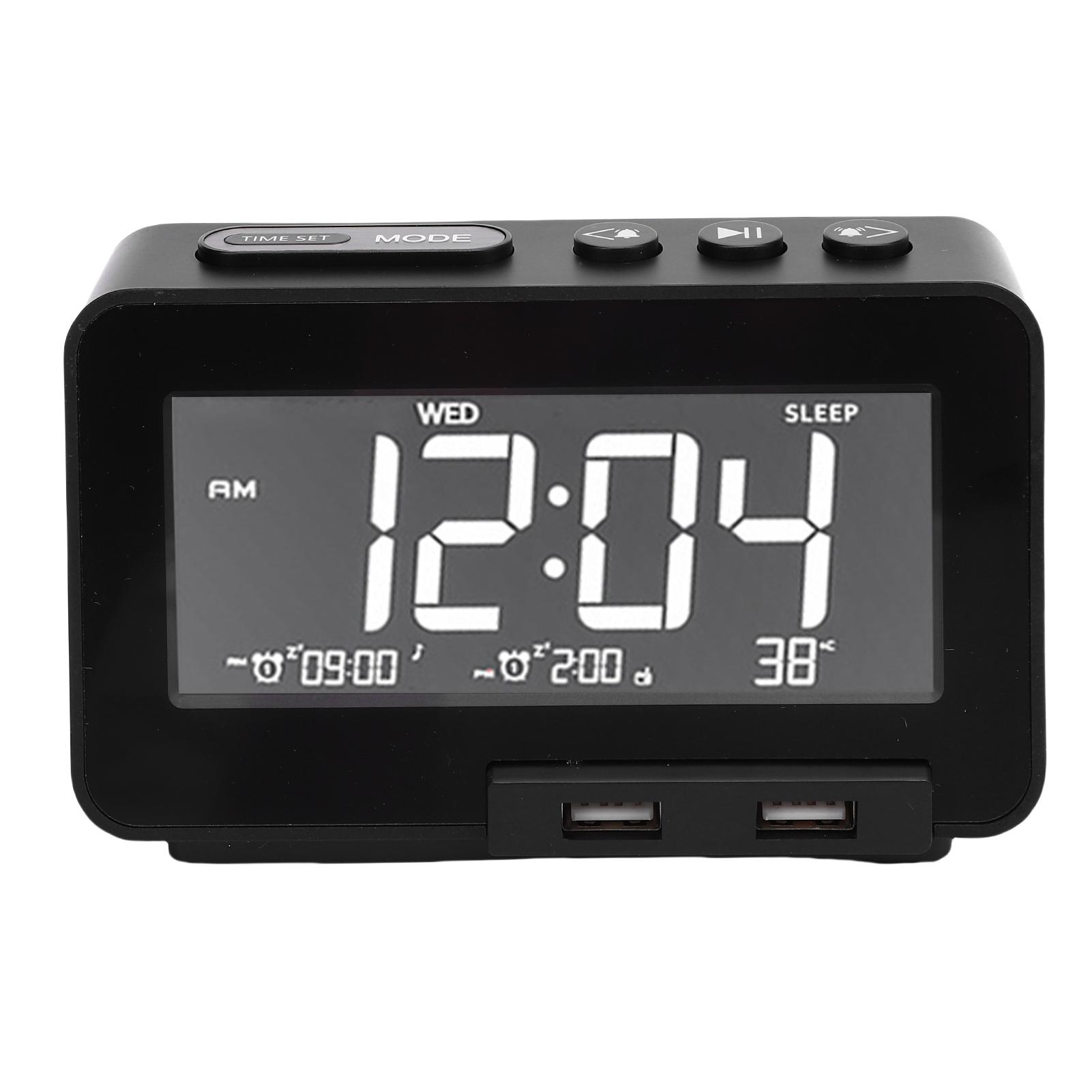 

Wireless Bluetooth Speaker Clock LCD Display 2 Timer Stepless Brightness Adjustment Desktop Clock Support Time EU Version