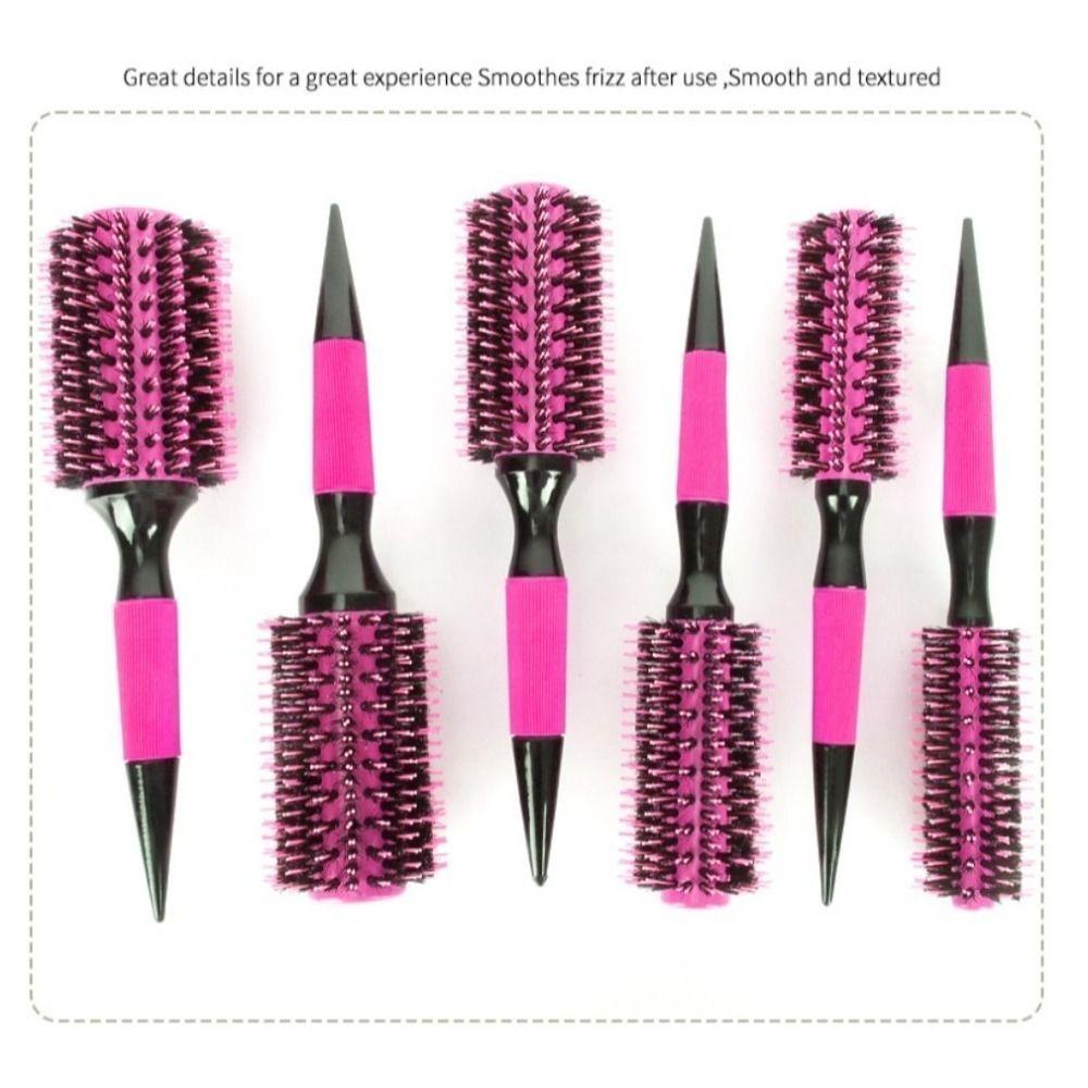 Barbershop Comb Curling Hair Brushes Combs Boar Bristle Salon Styling Tools Round Hair Comb  Barber