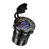 4.8A Dual USB Car Charger Socket With LED Voltmeter Display Mobile Phone Charger Adapter For Car Motorcycle Marine Boat