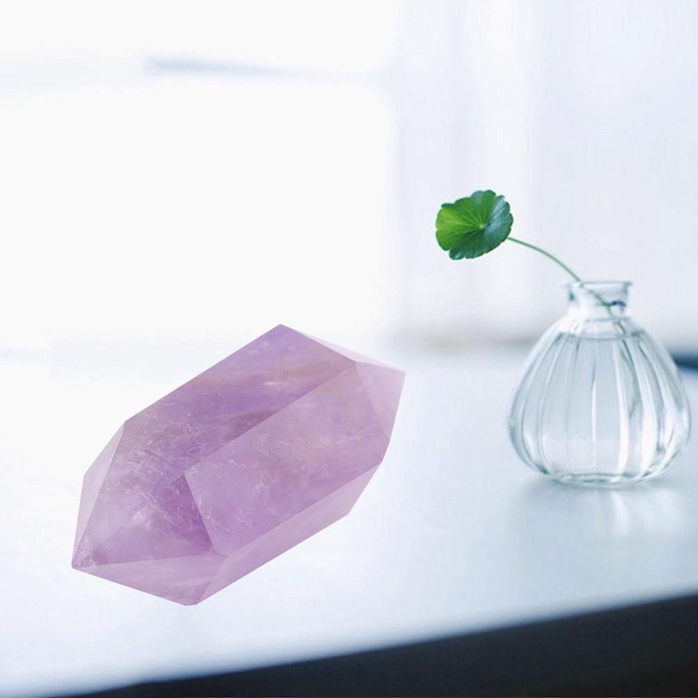 Amethyst Quartz Purple,   Stone 4.5cm Double Pointed Prism for Home Decoration Jewelry Making Fish   Potted Plants Foot   with Crtive Shap