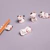 Lucky Cat Chopsticks Rest Household Ceramic Ornament 5Pcs Japanese Style Ceramic Chopsticks Holder Kitchen Craft Home Decor