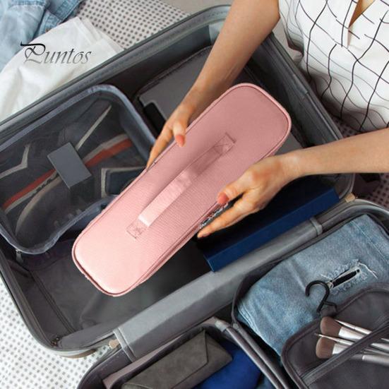 

Сумка для хранения фена, двухслойная, большая емкость, портативная ручка, молния, сплошной цвет, дорожные женские аксессуары для фена, органайзер, чехол для переноски