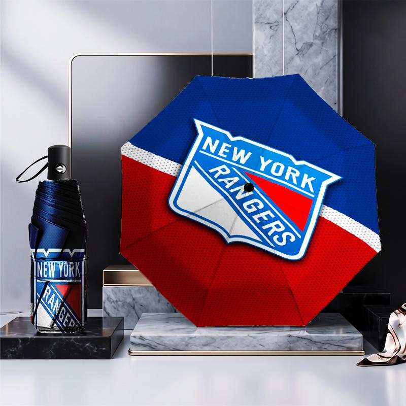 Rangers Hockey Umbrella Folding umbrella, automatic umbrella 8-Frame for Travel, camping Use Gift for Halloween Christmas