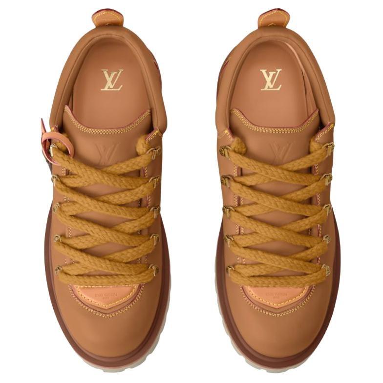 Louis Vuitton Nigo Collaboration FW25 Remi Cow Leather Casual Shoes Men's Brown 1AIJ78