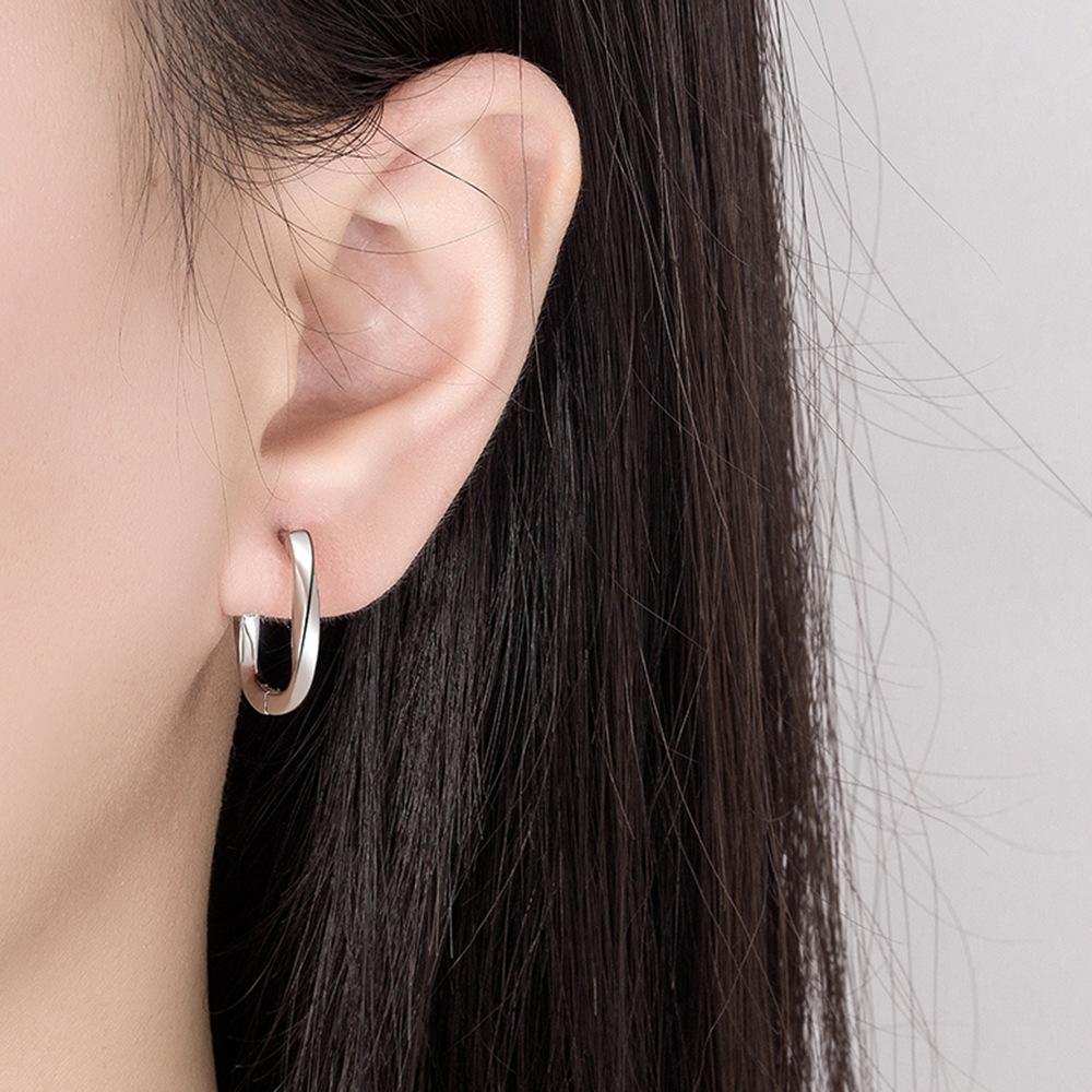 Golden Geometric U-shaped Earrings, Women's Niche Design, High-end Ear Buckles, Simple Temperament, Cold Wind and Fashionable Temperament