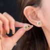Cercei stud din jadit albastru cu franjuri din argint sterling s925 cu design de fluture-păun alb încrustat cercei cub de zahăr cadouri personalizate geometrice la modă