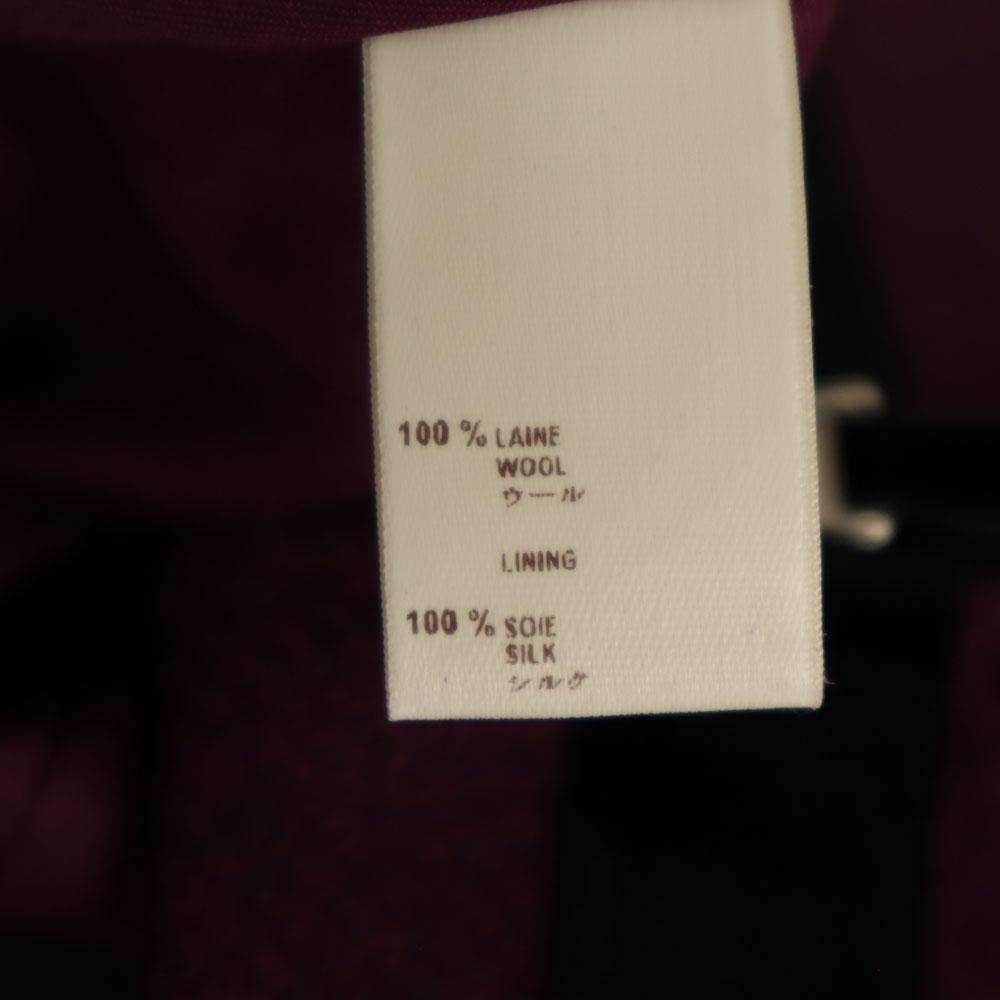 LOUIS VUITTON French wool Midi Skirt 36 Purple Back zip Women Used