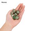 7 Pcs Green Golden Skull Metal Dice Solid Metal Polyhedral Dice Set Suitable for Role-Playing RPG Board Game Card Game