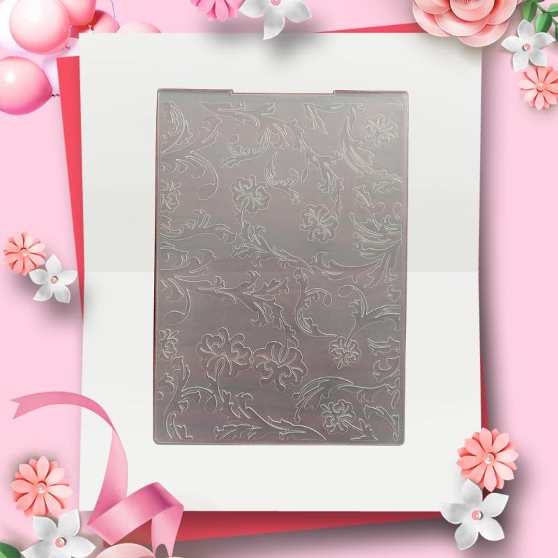 Plastic Embossing Cuts Rectangle Daisy Flower Script Die Stencils for DIY Crafts