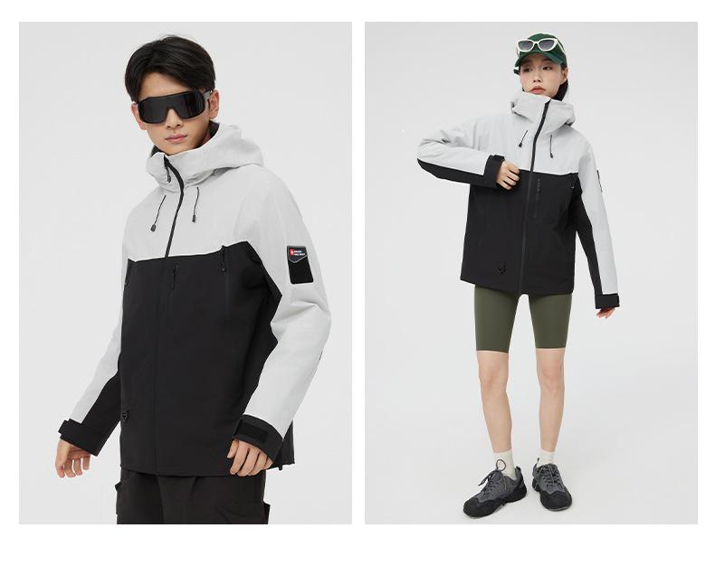 Unisex 3-in-1 Water-Repellent Fleece-Lined Ski Jacket for Autumn/Winter