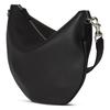 Gucci Body Removable and adjustable shoulder strap with zipper closure, grained soft leather, shoulder crossbody bag, small size, men's black
