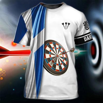 Neue Herren-T-Shirts mit kurzen Ärmeln, Sommerkleidung, Dart-Plattenspieler-Grafik-Shirts, Herren-Streetwear, Rundhalsausschnitt, große Pullover